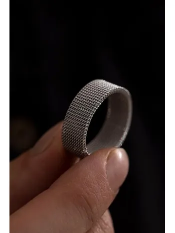 Paslanmaz Çelik Hasır Örme Erkek Yüzüğü Paslanmaz Çelik Hasır Örme Erkek Yüzüğü