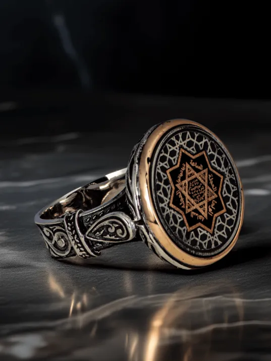 Erkek Yuvarlak Model Hz Süleyman Mührü İşlemeli 925 Ayar Gümüş Yüzük Erkek Yuvarlak Model Hz Süleyman Mührü İşlemeli 925 Ayar Gümüş Yüzük