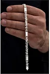 Erkek Gümüş Bileklik - 5.5mm Parçalı Parlak Euro Kral Gümüş Bileklik
