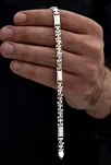 Erkek Gümüş Bileklik - 5.5mm Parçalı Parlak Euro Kral Gümüş Bileklik