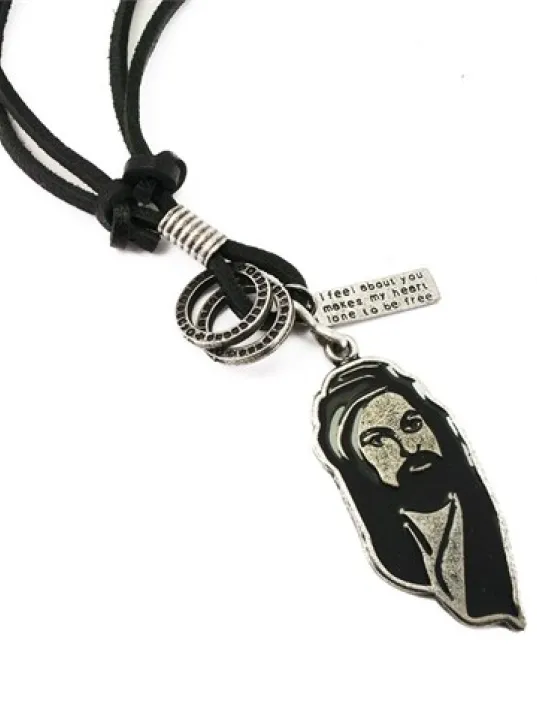 Hz.Ali Erkek Hakiki Deri Kolye