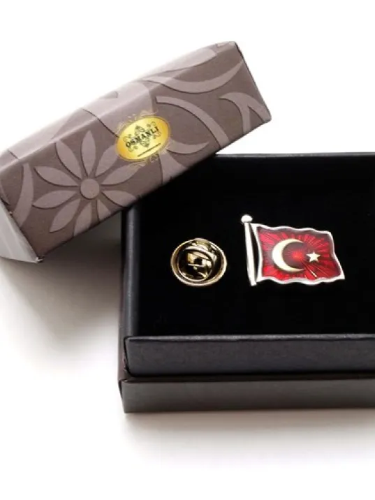 Özel Seri Ay Yıldız, Bayrak Gümüş Rozet Özel Seri Ay Yıldız, Bayrak Gümüş Rozet