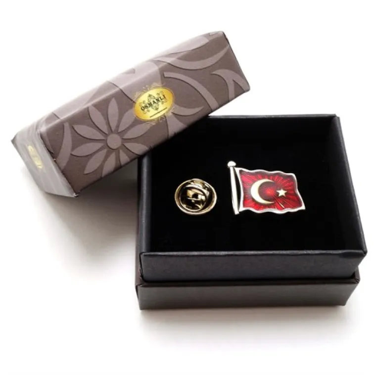 Özel Seri Ay Yıldız, Bayrak Gümüş Rozet Özel Seri Ay Yıldız, Bayrak Gümüş Rozet