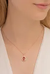 Damla Model Zultanit Taşlı Kadın Gümüş Kolye GKLZLTNTTS1-ROS