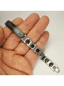ERKEK ÇELİK BİLEKLİK KÜNYE İNCE KİBAR TASARIM