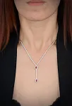 Ela Bayan Yakut Taşlı Gümüş Su Yolu Set - Kolye, Bileklik, Küpe, Yüzük
