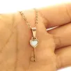Kadın Çelik Kolye - Anahtar Figürlü Rose Renk Paslanmaz Çelik Bayan Kolye Kadın Çelik Kolye - Anahtar Figürlü Rose Renk Paslanmaz Çelik Bayan Kolye