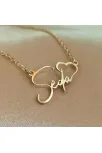 Kalp Imza Altın Renk Gümüş Kolye Zincir Gklaltısımk