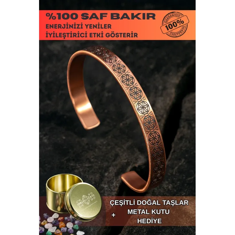 Erkek Bakır Bileklik - Lotus Çiçeği - Yaşam Çiçeği İnce Model Erkek Kelepçe Bileklik Bilezik Erkek Bakır Bileklik - Lotus Çiçeği - Yaşam Çiçeği İnce Model Erkek Kelepçe Bileklik Bilezik