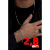 Erkek Gümüş Kolye Bileklik Set - Yassı Ezme Kral Gümüş Bileklik Set Erkek Gümüş Kolye Bileklik Set - Yassı Ezme Kral Gümüş Bileklik Set