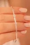 Kadın Gümüş Bileklik - Kadın Kelepçe - El Yapımı Gümüş 3 Sıra Zirkon Taşlı Zarif Kadın Bileklik Kadın Gümüş Bileklik - Kadın Kelepçe - El Yapımı Gümüş 3 Sıra Zirkon Taşlı Zarif Kadın Bileklik