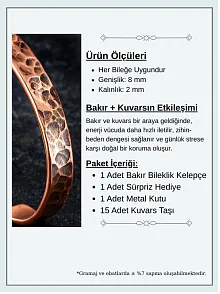 Saf Dövme Bakır Bileklik El Işçiliği Grift Kelepçe Metal Kutu Doğal Taşlar Kadın Erkek Bilezik