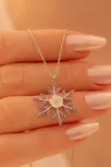 Kadın Gümüş Kolye - Sevgililer Günü - Hediye - Manolya Çiçeği Mor Zirkon Taşlı Kadın Kolye Kadın Gümüş Kolye - Sevgililer Günü - Hediye - Manolya Çiçeği Mor Zirkon Taşlı Kadın Kolye