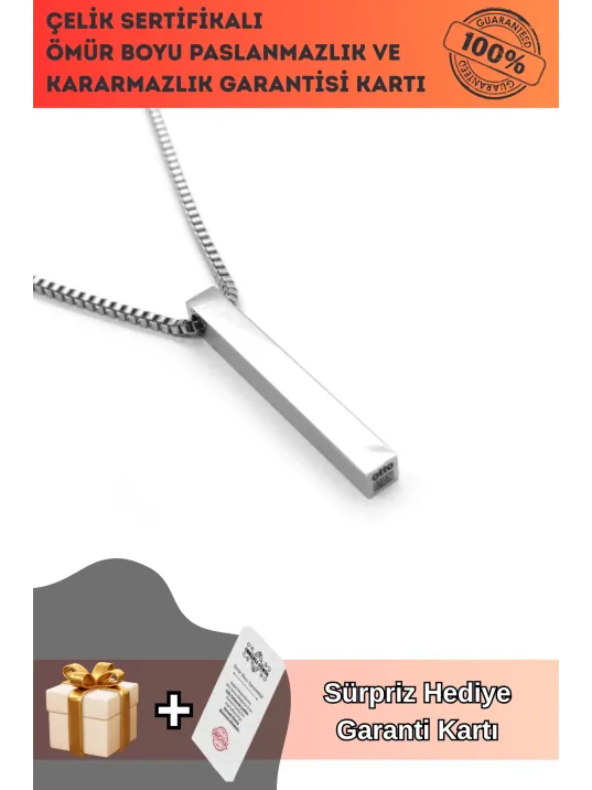 Blok Modeli Erkek Çelik Kolye Zincir CKLBLOKKARE-BYZ Blok Modeli Erkek Çelik Kolye Zincir CKLBLOKKARE-BYZ