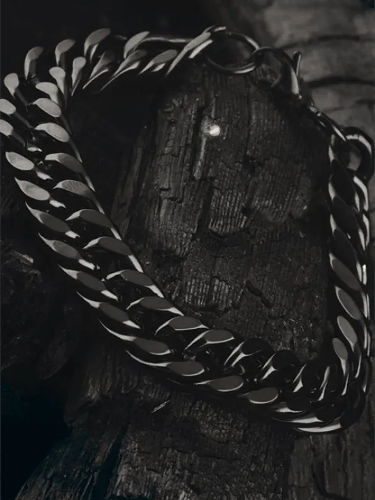 Ottoman Gurmet Siyah Renk Çelik Erkek Bileklik CBLSYHGURMT-SYH