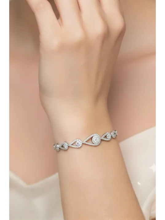 Damla Su Yolu Gümüş Bileklik