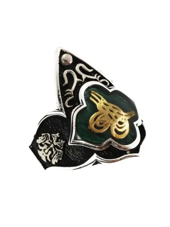 Gümüş Erkek Zihgir Başparmak Yüzük Osmanlı Tuğralı Model