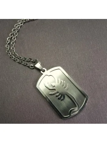 OttoMan Akrep Burcu Çelik Erkek Kolye Zincir