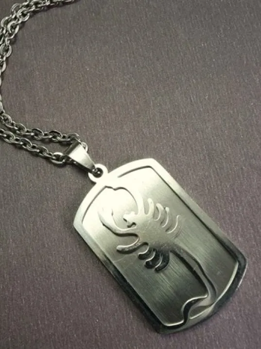 OttoMan Akrep Burcu Çelik Erkek Kolye Zincir OttoMan Akrep Burcu Çelik Erkek Kolye Zincir