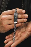 Erkek Gümüş Bileklik - Allah Ve Muhammed İşlemeli Gurmet Model 925 Ayar Erkek Bileklik