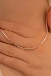 Kadın Gümüş Kolye - 925 Ayar 1.5 mm Küp Zincir Gümüş Kolye