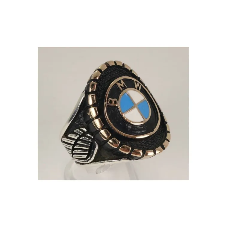 Bmw Logolu Amblemli Gümüş Erkek Yüzük Bmw Logolu Amblemli Gümüş Erkek Yüzük