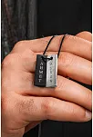 Corelum Secret Çelik İsimli Silindir Erkek Kolye 3 cm Parlak Gizli Tasarım