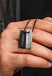 Corelum Secret Çelik İsimli Silindir Erkek Kolye 3 cm Parlak Gizli Tasarım