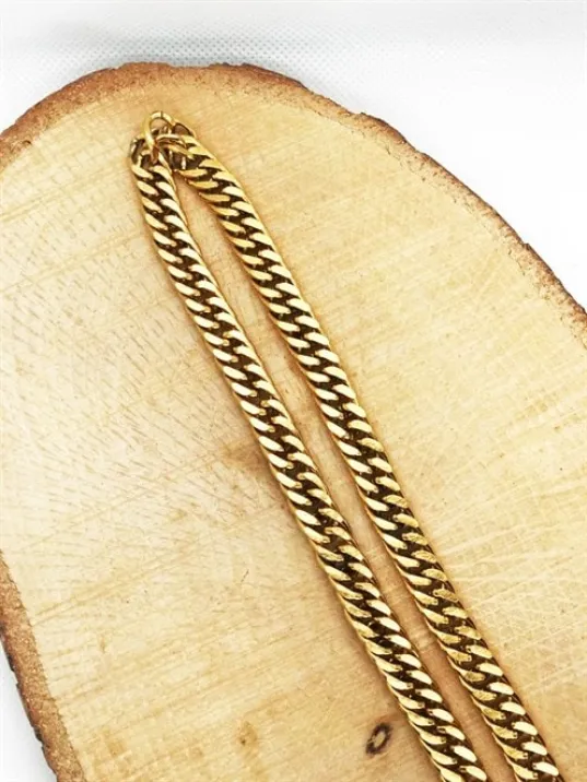 Gurmet Altın Çelik Erkek Kolye Kalın Model Gurmet Altın Çelik Erkek Kolye Kalın Model