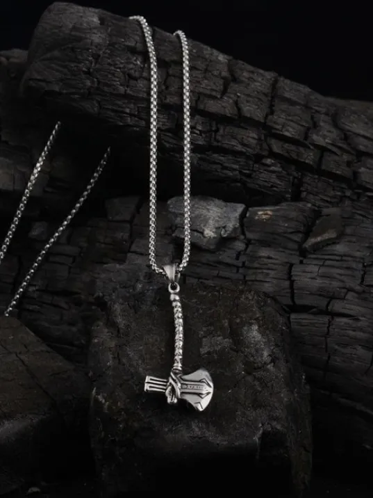 Ottoman Balta Erkek Çelik Zincir Kolye Cklbltafgrl-gms