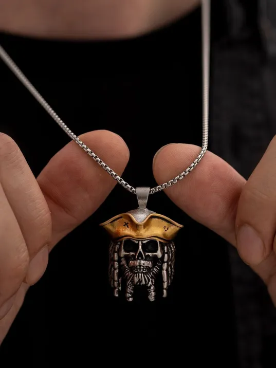 Jack Sparrow - Erkek Kolye - Jack Sparrow Figürlü Erkek Çelik Kolye Jack Sparrow - Erkek Kolye - Jack Sparrow Figürlü Erkek Çelik Kolye