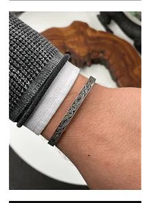 Erkek Bileklik - Metal Erkek Bileklik - Erkek Bileklik - Ince Grek Model