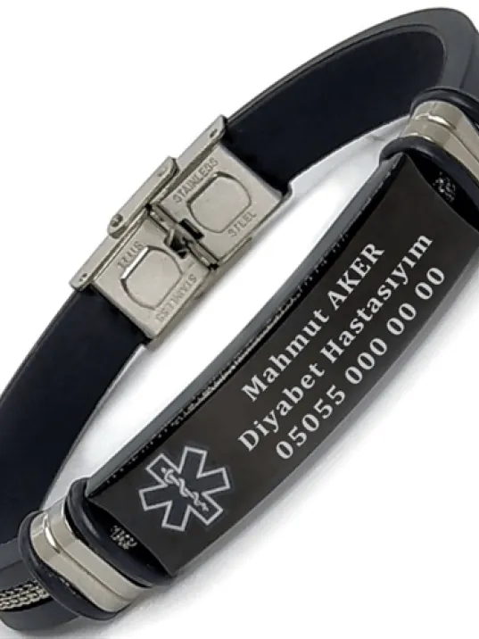 Çelik Epikriz Acil Durum Bilekliği Çelik Epikriz Acil Durum Bilekliği