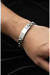 Erkek Çelik Bileklik - İsim Yazılabilir Euro Kral Zincir Model Erkek Bileklik