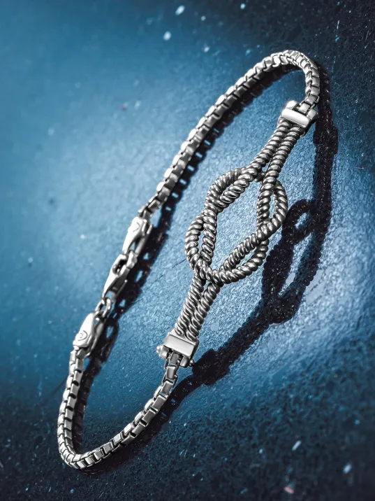 Erkek Gümüş Bileklik - Küp Zincirli Gemici Düğümü Model 2 Gümüş Bileklik Erkek Gümüş Bileklik - Küp Zincirli Gemici Düğümü Model 2 Gümüş Bileklik