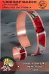 Kadın Bakır Bileklik Yüzük Set - Chlara Model Özel Baskı Metal Kutu Ve Kuvars Taşı Kadın Bakır Bileklik Yüzük Set - Chlara Model Özel Baskı Metal Kutu Ve Kuvars Taşı