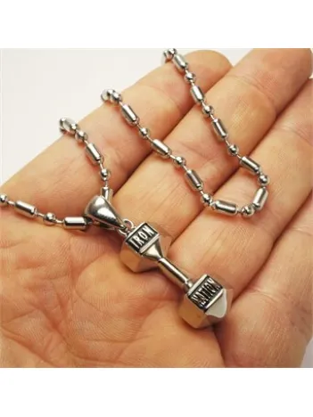 316l Paslanmaz Çelik Dambıl Erkek Çelik Kolye