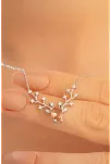 Kadın Gümüş Kolye - Zultanit Taşlı Geyik Kafası Motifli Rose Altın Kaplama Gümüş Kolye