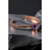 Kadın Bakır Bileklik Yüzük Set - Ametist Taşlı Ağaç Kabuğu Model İnce Metal Kutu Kuvars Taşlı Set Kadın Bakır Bileklik Yüzük Set - Ametist Taşlı Ağaç Kabuğu Model İnce Metal Kutu Kuvars Taşlı Set