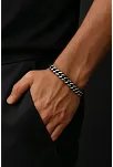 Erkek Çelik Bileklik - Yassı Gurmet Zincir Oksitli Model Siyah Renk Erkek Bileklik Erkek Çelik Bileklik - Yassı Gurmet Zincir Oksitli Model Siyah Renk Erkek Bileklik