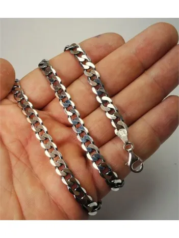 Oksi̇tli̇ Gurmet Erkek Gümüş Kolye Zi̇nci̇r Kalin Model