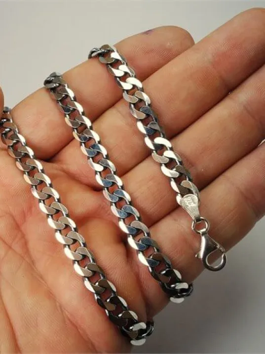 Oksi̇tli̇ Gurmet Erkek Gümüş Kolye Zi̇nci̇r Kalin Model Oksi̇tli̇ Gurmet Erkek Gümüş Kolye Zi̇nci̇r Kalin Model