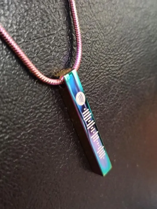 Spotify Şarkı Kodlu Hologram Bar Çubuk Kolye Snake Zincir GKLSPOTHOLO-KRS