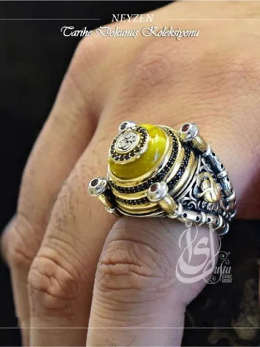 İslam Usta Tasarımı Neyzen Gümüş Erkek Yüzük
