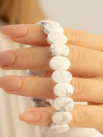 Havlit Taşı Bileklik Doğal Havlit Taşı