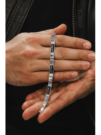 Erkek Gümüş Bileklik - Hz. Ali Zülfikar Kılıcı Gurmet Model Parlak 925 Ayar Erkek Bileklik