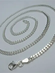 Gurmet Erkek Gümüş Kolye Zincir 3mm İnce Model
