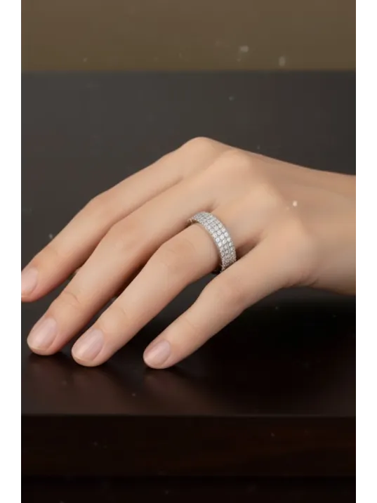 Kadın Gümüş Yüzük - Afrodit Gümüş Su Yolu Kadın Yüzük