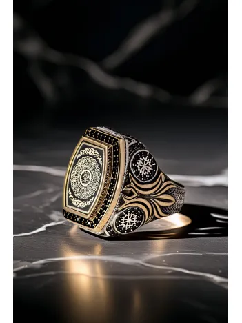 Erkek İnşirah Suresi Yazılı Zirkon Taşlı Kanat Model 925 Ayar Gümüş Yüzük Erkek İnşirah Suresi Yazılı Zirkon Taşlı Kanat Model 925 Ayar Gümüş Yüzük