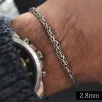 Yassı-Ezme Kral Zincir Gümüş Erkek Bileklik Künye